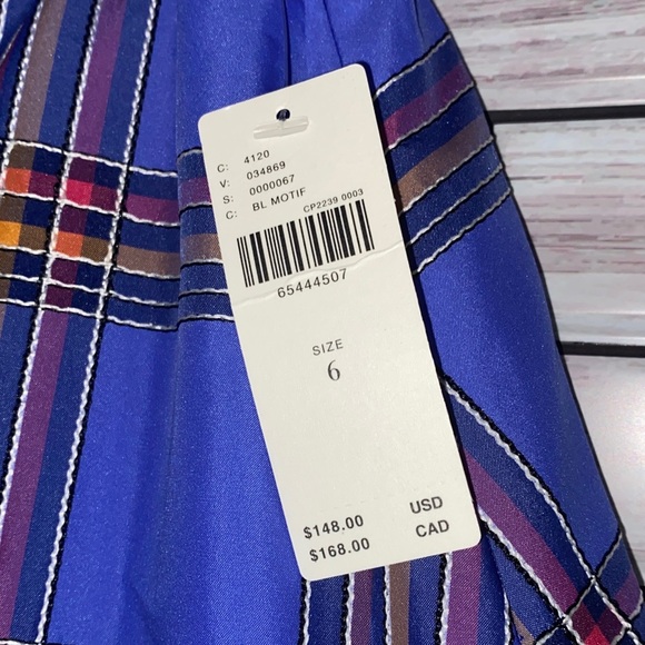 NEW! Anthropologie Maeve Plaid Tiered Ruffle Skirt Size 6 - Picture 4 of 10